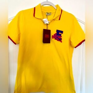 ETRO new  polo shirt jersey with embroidery letterE Size 42(s-m)size 6
